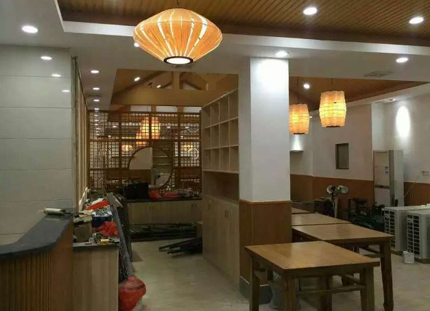 北京涂總餐廳使用美爾家木皮吊燈